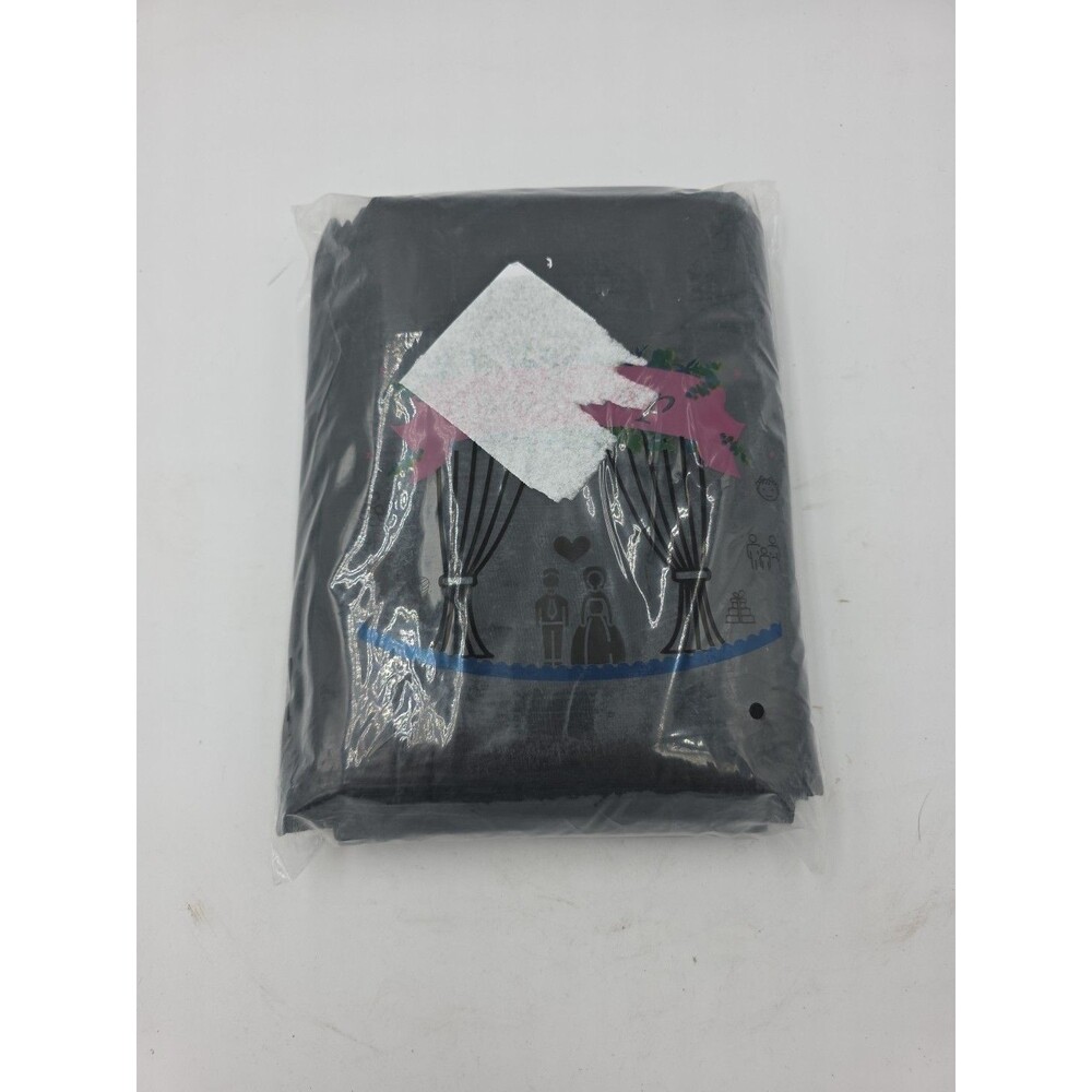 10x10FT Black Photo Backdrop Curtains - 1 Panel Polyester Curtains